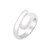 Sterling Silver Rhodium Plated Sculpted Coiled Ring