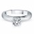 Classic Wide Band Cathedral Solitaire Engagement Ring in 14k White Gold