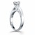 Classic Wide Band Cathedral Solitaire Engagement Ring in 14k White Gold