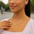 Polished and Textured Pebble Station Necklace in 14k Yellow Gold