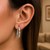 Sterling Silver Round Twisted Hoop Earrings(3x20mm)