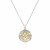 Sand Dollar Pendant in Sterling Silver and 14k Yellow Gold