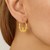 Claddagh Motif Hoop Earrings in 10k Yellow Gold