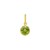 14K Yellow Gold Round Peridot Charm Pendant