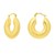 Gold Round Ribbed Hoop Earrings in 14K Yellow Gold
