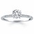 Engagement Ring with Pave Diamond Band Design in 14k White Gold