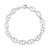 Sterling Silver Rhodium Plated Puffed Mariner Bracelet (9.00 mm)