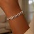 Sterling Silver Rhodium Plated Puffed Mariner Bracelet (9.00 mm)