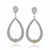 Graduated Teardrop Popcorn Earrings in 18k Yellow Gold and Sterling Silver