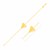 14k Yellow Gold 7 inch Bracelet with Elongated Heart
