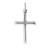 Sterling Silver Rhodium Plated Medium Tube Cross Pendant