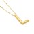 14K Yellow Gold Helium Initial L Pendant