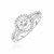 Sterling Silver Round Halo Ring with Cubic Zirconias