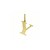 14K Yellow Gold Initial Y Charm Pendant