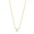 14K Yellow Gold Mini Diamond X Initial Pendant Necklace