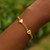 Sterling Silver Yellow Gold Plated Extra Puffed Triple Heart Bracelet