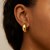 14k Yellow Gold Small Omega C Hoops