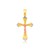 Tri Color Cross Pendant in 14K Yellow Gold
