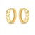 14k Yellow Gold Curb Huggie Hoop