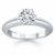 Solitaire Cathedral Engagement Ring Mounting in 14k White Gold