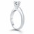 Solitaire Cathedral Engagement Ring Mounting in 14k White Gold