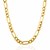 Solid Figaro Chain in 14k Yellow Gold (7.00 mm)