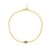 14K Yellow Gold Peridot Mirrored Chain Bracelet (2.20 mm)