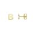 14K Yellow Gold Yours Truly Initial B Stud Earrings