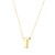 14K Yellow Gold Yours Truly Block Letter Initial T Necklace
