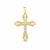 14k Two Tone Gold High Polish Diamond Cut Cross Pendant