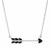 Sterling Silver Arrow Pendant with Black Diamonds
