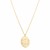 14k Yellow Gold High Polish Small Longevity Medallion Necklace