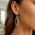 14k White Gold Earrings with Polished Open Teardrop Dangles
