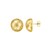 14K Yellow Gold Diamond Cut Faceted Ball Earrings