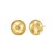 14K Yellow Gold Diamond Cut Faceted Ball Earrings