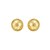 14K Yellow Gold Diamond Cut Faceted Ball Earrings