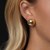14K Yellow Gold Diamond Cut Faceted Ball Earrings