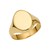 14K Yellow Gold Oval Signet Ring