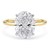 3 Carat Oval Lab Grown IGI G/VS1 Diamond Solitaire Ring in 14K Yellow Gold
