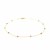 14k Tri Color Gold Anklet with Cross