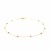 14k Tri Color Gold Anklet with Cross