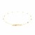 14k Tri Color Gold Anklet with Cross