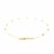 14k Tri Color Gold Anklet with Cross