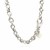 Cable Style Round Chain Link Necklace in Sterling Silver