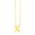 14K Yellow Gold Polished X Necklace