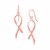 Ribbon Motif Drop Earrings in 14k Rose Gold