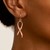 Ribbon Motif Drop Earrings in 14k Rose Gold