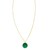 14K Yellow Gold Malachite Inlay Circle Necklace