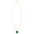 14K Yellow Gold Malachite Inlay Circle Necklace