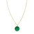 14K Yellow Gold Malachite Inlay Circle Necklace